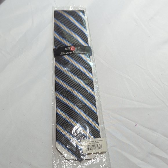 CHICK FIL A Black and Blue Striped Tie.. Amazing!! Eat More Chicken!! Amazing.. - Picture 1 of 12